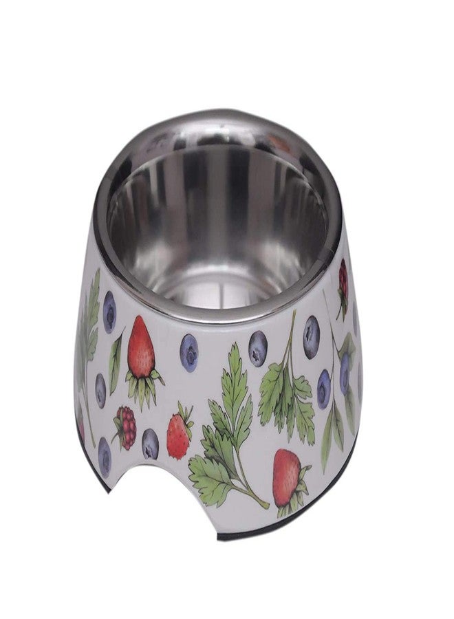 BLACK DOG Stainless Steel and Melamine Detachable Anti-Skid Premium Designer Double Base Food and Water Bowls for Dogs and Cats (Design May Vary) (Small-400 Ml) - Image 1